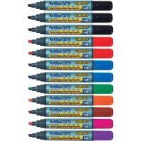 ARTLINE 579 WHITEBOARD MARKERS Chisel 8 Assorted Colours Pack of 12