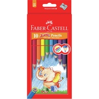 FABER-CASTELL JUMBO PENCILS Coloured Assorted Pack of 10