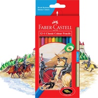 FABER-CASTELL CLASSIC COLOUR PENCILS Assorted Including 1 Gold Pencil Pack of 12