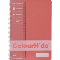 COLOURHIDE NOTEBOOK A4 120 Page Coral