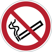 DURABLE SAFETY SIGN - SMOKING PROHIBITED Red