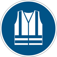 DURABLE SAFETY SIGN - USE DURABLE SAFETY VEST Blue