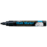 ARTLINE CHALK MARKER Wet Wipe Bullet 2mm Black Pack of 12