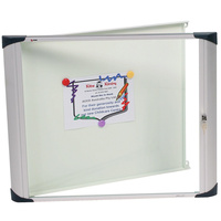 NOBO EXTERNAL NOTICE BOARDS 1DR Lockable H/D 1034x977 Wht