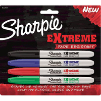 SHARPIE EXTREME PERMANENT Markers 4 Assorted Colours