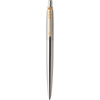 PARKER JOTTER BALLPOINT PEN Gold Trim Stainless Steel Blue