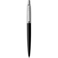 PARKER JOTTER BALLPOINT PEN Bond Street Black Chrome Trim Blue