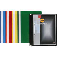 MARBIG DELUXE PP FLAT FILES A4 Clear Front,Blue