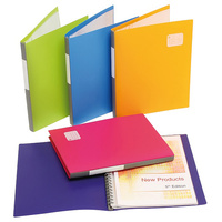 MARBIG REFILLABLE DISPLAY BOOK Pro Series A4 20 Pocket Assorted Pack of 12