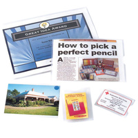 MARBIG CARD HOLDERS Top Opening A4 300x213mm Clear Pack of 10