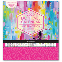 ORANGE CIRCLE WALL CALENDAR Month To View Do It All 300X320Mm Abstraction