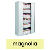 TAMBOUR CABINET PACKAGE 6 LVL H1980xW1200xD500mm + Stock Colour Magnolia