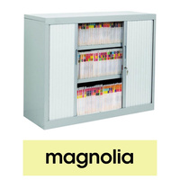 TAMBOUR CABINET PACKAGE 3 LVL H1000xW1200xD500mm + Stock Colour Magnolia