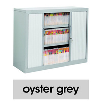 TAMBOUR CABINET PACKAGE 3 LVL H1000xW1200xD500mm + Stock Colour Oyster Grey
