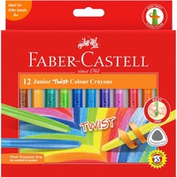 FABER-CASTELL JUNIOR TWIST COLOUR Crayons Assorted  Pack of 12