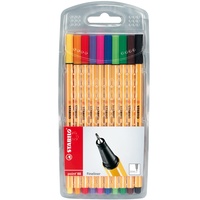 STABILO FINELINER POINT 88 0.4mm Assorted Wallet of 10