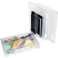 MARBIG CARRY CASE Plastic A4 W/Clip Labels Clear