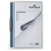 DURABLE DURASWING DOCUMENT FILE A4 30 Sheet Graphite Clear