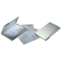 DURABLE BUSINESS CARD BOX Aluminium 20 Capacity