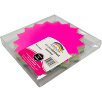 KINDER STARBURST FLURO 300GSM 205mm Fluro Assorted 60 Sheets Pack
