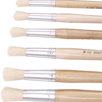 Jasart Hog Bristle Series 582 Round Brushes Size 12 Pack of 12