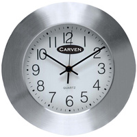 CARVEN WALL CLOCK 250mm Aluminium Frame