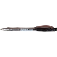 STABILO BALLPOINT PEN Liner 308 Retractable Medium Black