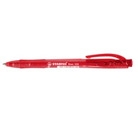 STABILO BALLPOINT PEN Liner 308 Retractable Medium Red