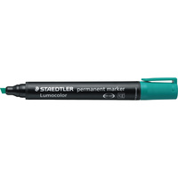 STAEDTLER PERMANENT MARKER 350 Chisel Green Box of 10