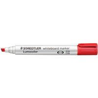 STAEDTLER WHITEBOARD MARKER 351 Chisel Red Pack of 10