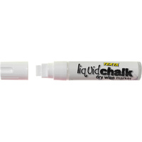 Texta Jumbo Liquid Chalk Dry Wipe Chisel 15mm Nib Whte