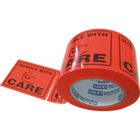 STYLUS FLUORO LABEL TAPE H.W.C Black/Orange 75x100mm Roll