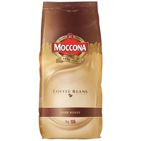MOCCONA COFFEE BEAN DARK ROAST 1kg Bag Box of 6
