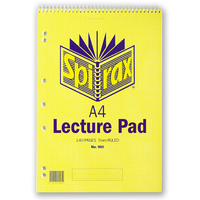 SPIRAX LECTURE BOOK 905 A4 140 Page Top Opening