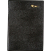 CUMBERLAND ELEGANT DIARY Day To Page Casebound A4 Black