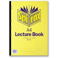 SPIRAX LECTURE PAD 907 A4 140 Page Side Opening