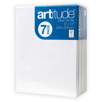 ARTITUDE CANVAS 9 x 12 Inch Thin Edge Pack of 7
