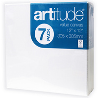 ARTITUDE CANVAS 12 x 12 Inch Thin Edge Pack of 7