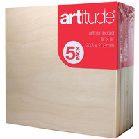 ARTITUDE CANVAS 8 x 8 Inch Thick Edge Board Pack of 5