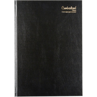 CUMBERLAND CLASSIC DIARY 2 Days To Page Casebound A4 Black