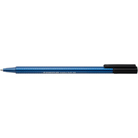 STAEDTLER BALLPOINT PEN Triplus 437 Broad Black Pack of 10
