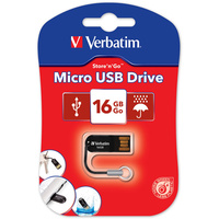 VERBATIM STORE'N'GO DRIVE Micro 16GB USB Black