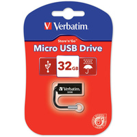 VERBATIM STORE'N'GO DRIVE Micro 32GB USB Black