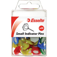ESSELTE PIN INDICATOR Small 15x13mm Assorted Pack of 40