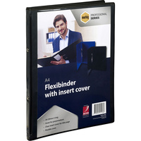 ESSELTE FLEXIBINDER A4 2 Ring 20mm Clr Cover Black