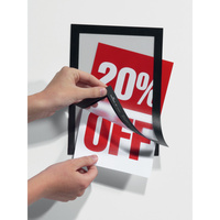 DURABLE MAGAFRAME SIGN HOLDER A5 Black Adhesive Back Pack of 2