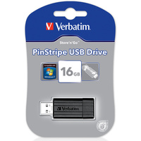 VERBATIM STORE'N'GO DRIVE Pinstripe 16GB USB Black