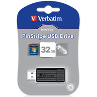 VERBATIM STORE'N'GO DRIVE Pinstripe 32GB USB Black