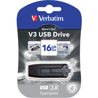 VERBATIM STORE N GO Version 3 V3 Flash / USB Drive 16gb Grey