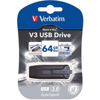 VERBATIM STORE N GO Version 3 V3 Flash / USB Drive 64gb Grey